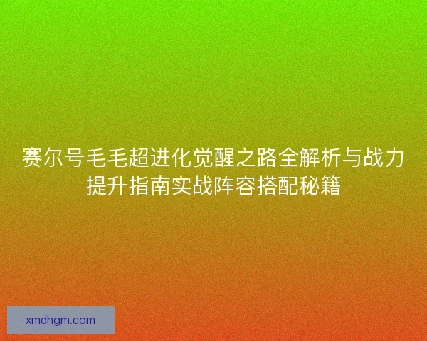 赛尔号毛毛超进化觉醒之路全解析与战力提升指南实战阵容搭配秘籍