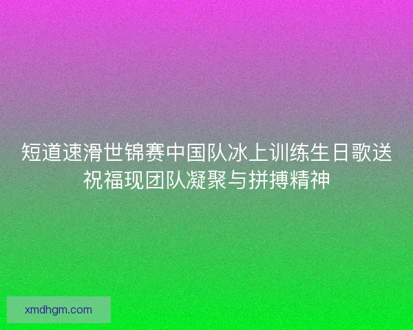 短道速滑世锦赛中国队冰上训练生日歌送祝福现团队凝聚与拼搏精神